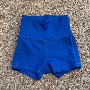 Kids' Vibrant Blue High-Waisted Shorts by Werk Dancewear